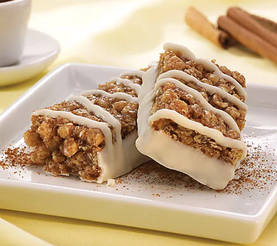 Two Nutrisystem Grab and Go Bars from QVC on a plate.