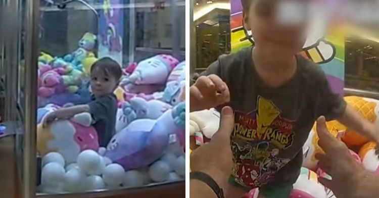 After being trappend in a claw machine, a 3-year-old was rescued by Queensland police.