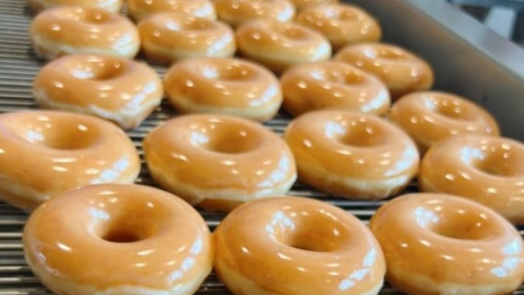 Krispy Kreme original glazed doughnuts.