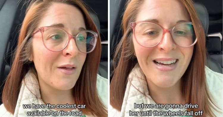 A mom explaining that a paid off car is the coolest kind of car.