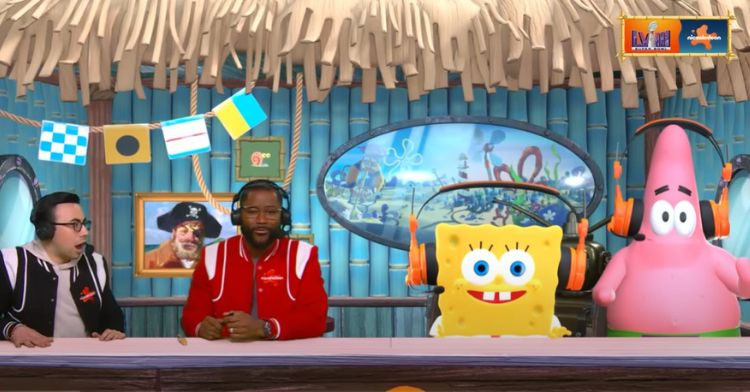 Nickelodeon Super Bowl with play-by-play from SpongeBob and Patrick Star.