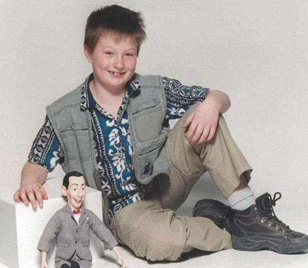 This kid decided to dress all out for a big adventure with PeeWee Herman.