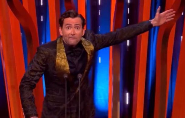 “Doctor Who” star David Tennant introducing Michael J. Fox at the BAFTA Awards.