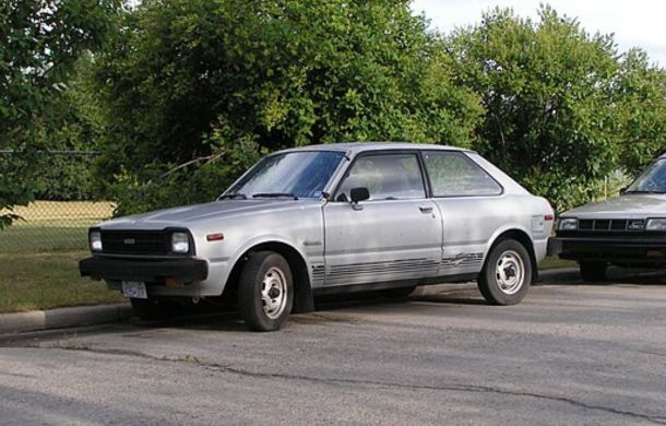 Stock image of a Toyota Tercel. I typical mom car when they first came out.