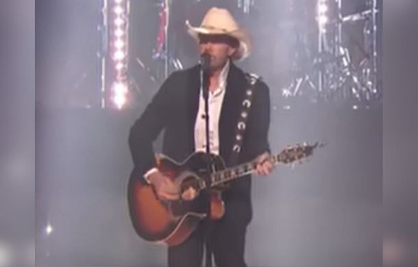 Toby Keith performing “Don’t Let The Old Man In” at the People's Choice Icon Award in 2023.