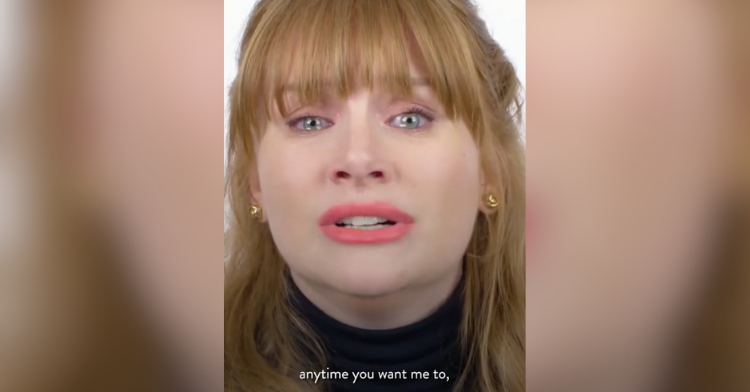 bryce dallas howard crying on command