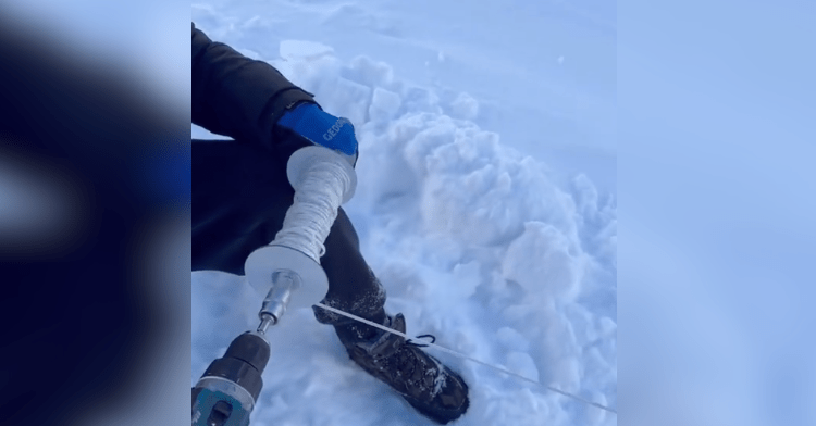 drill in snow