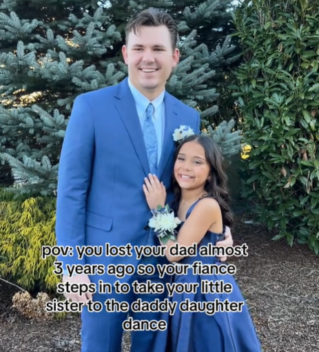 A man takes his fiancé's little sister to the father-daughter dance.
