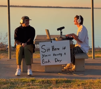 Musician Forrest Frank plays "Good Day" for a stranger.