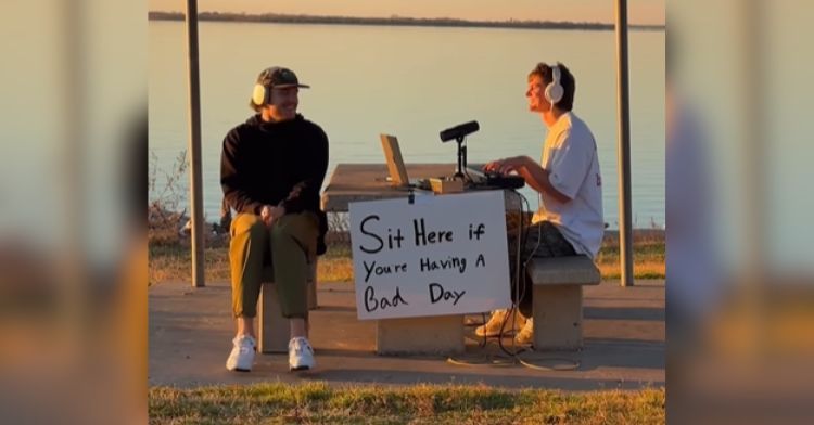 Musician Forrest Frank plays "Good Day" for a stranger.