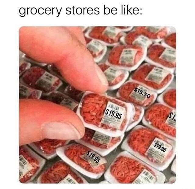 Tiny packages of meat with expensive price tags.