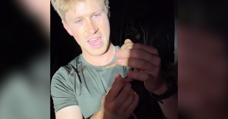 robert irwin and legless lizard