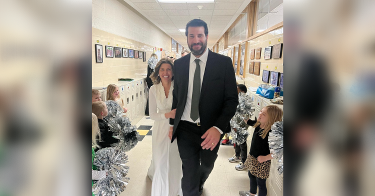 teacher surprise wedding
