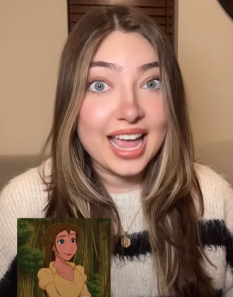 A voice actor shows her followers how to imitate Disney characters.