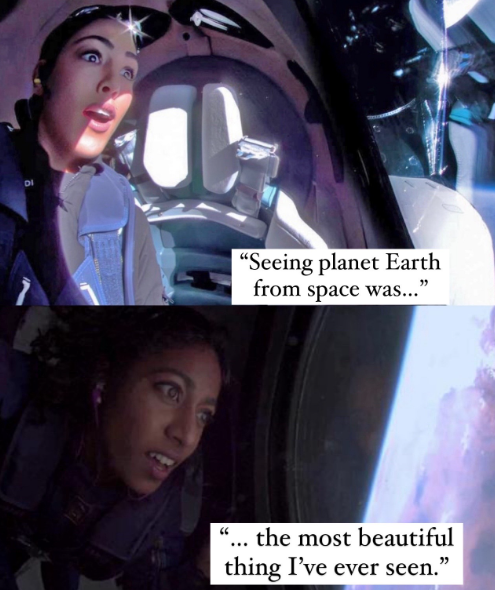 Two female astronauts in space for the first time.