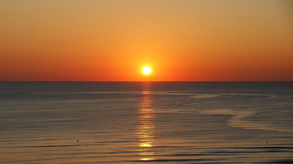 Image shows a beautiful sunrise over the Black Sea.