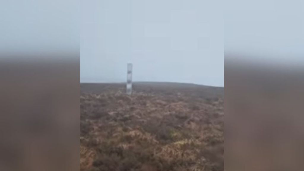 A stainless steel monolith appeared on a remote bluff in Wales.