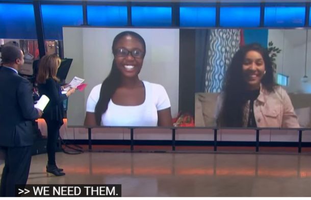 Dakara Spence and Kayallh Jones during an interview on the Today Show