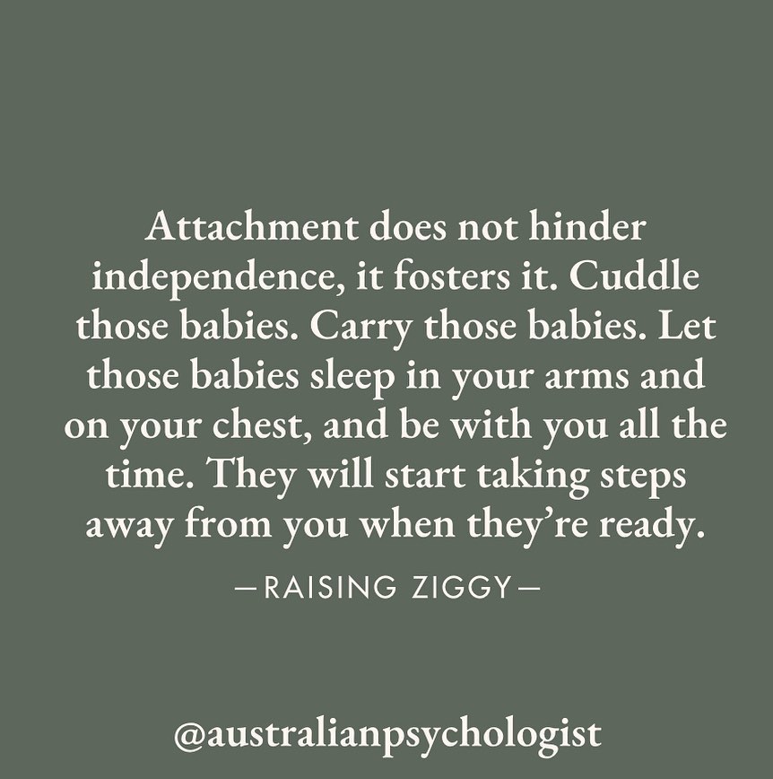 A quote about attachment on a grey background.