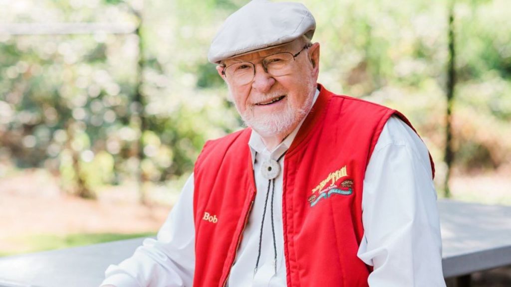 Bob Moore from Bob's Red Mill sitting outdoors.