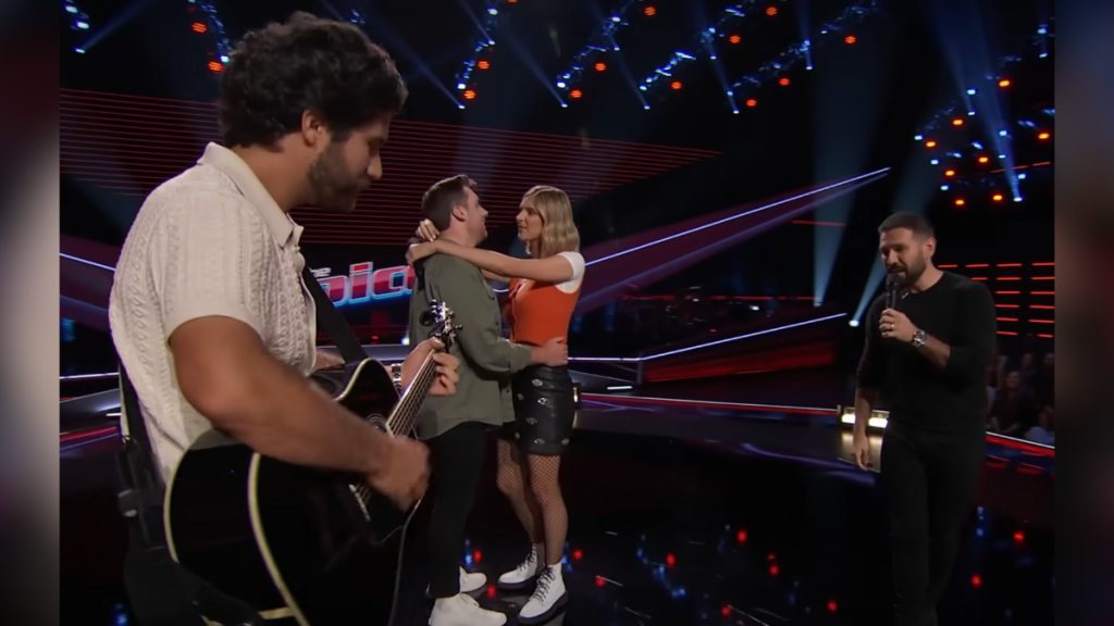 dan & shay on the voice playing for zoe levert and her fiance