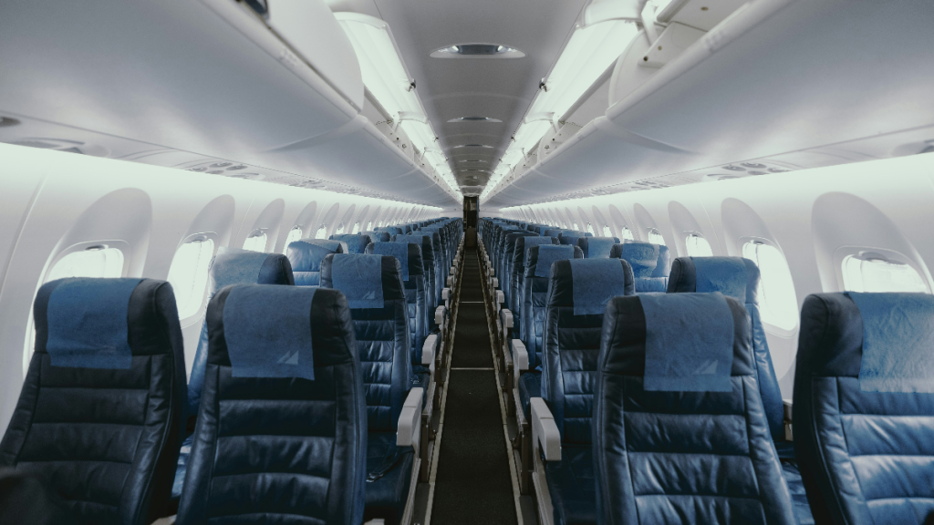 inside of a plane