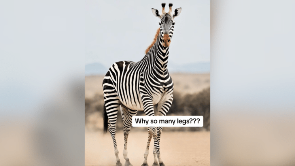 giraffe zebra ai image