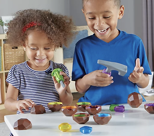 kids playing with rocks