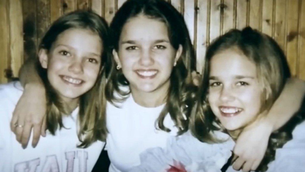 Rikki, Kendall, and Julianne smile as they pose for one of their first photos together at 11 years old.
