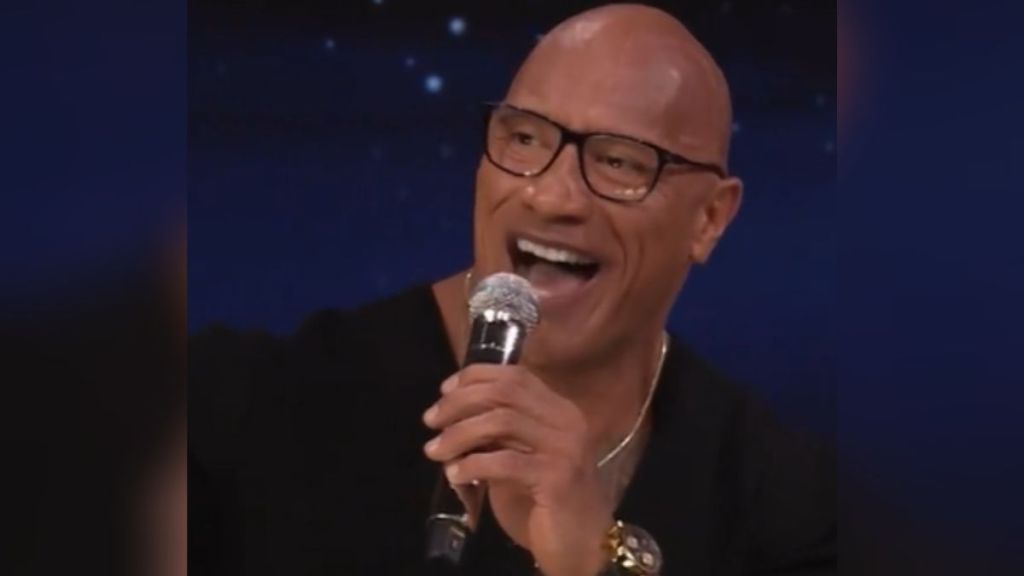 Dwayne "The Rock" Johnson sings on "The Tonight Show."