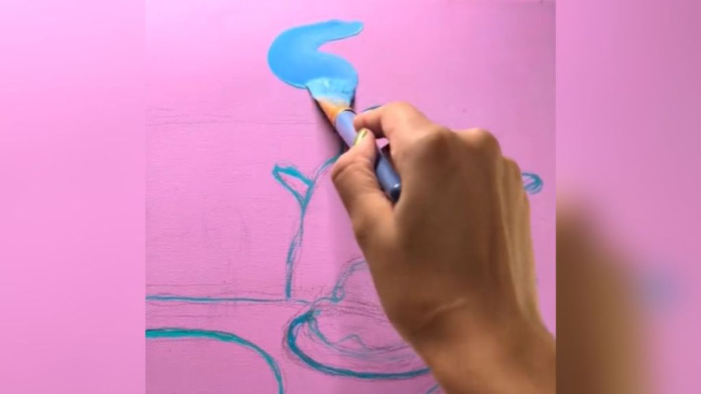 Inception: Artist Paints Popular Pesto The Penguin Eating A Plate Of Pesto Pasta