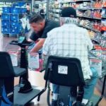 When and elderly man need help in the grocery store, a younger man jumped in to help.