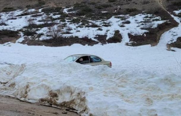 Image shows the car found in a creek by Star, Idaho mayor.