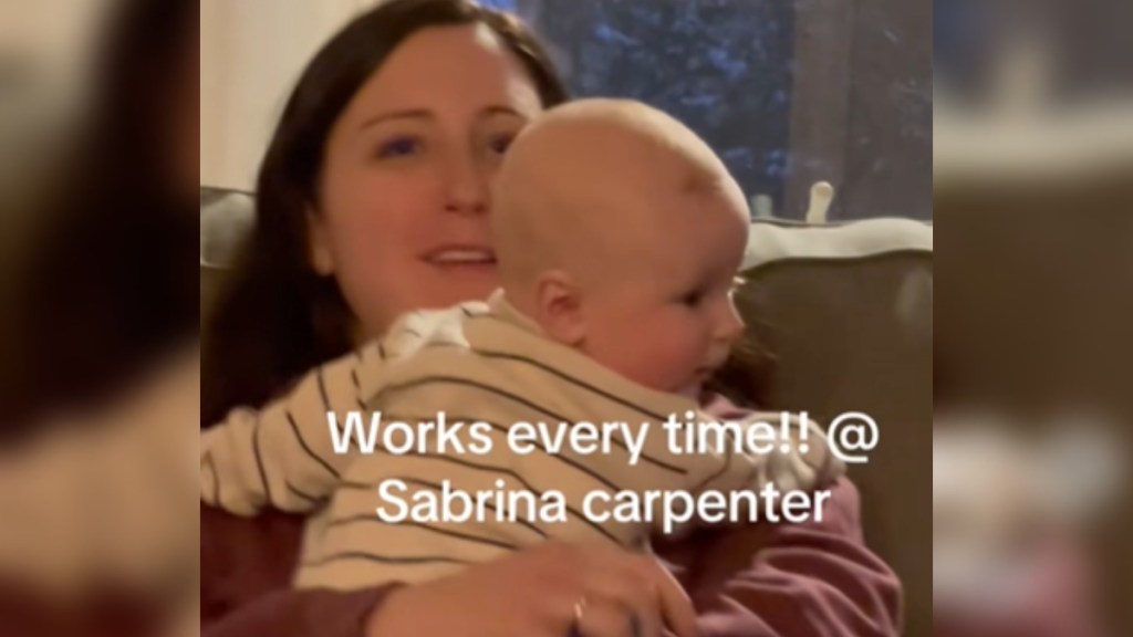 Baby Is Absolutely Inconsolable… Until Mom Plays Sabrina Carpenter Song