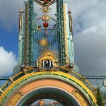 Close up of the entrance to Epic Universe at Universal Studio